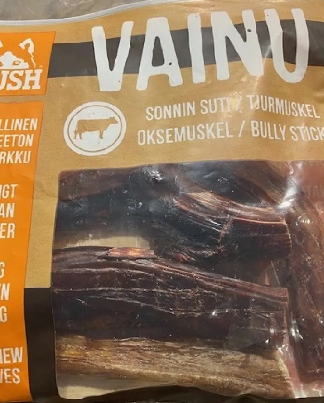 Discount VAINU Hundesnack Tyremuskel 250 g - naturlige tyggeben til hunde Hundeguf Og Tyggeben Til Hunde