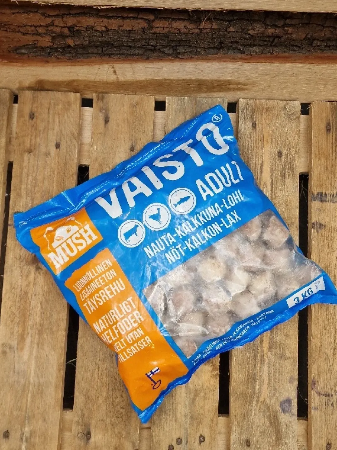 Online Vaisto Blå Okse Kalkun Laks - 3 kg råfoder til hund Hundefoder