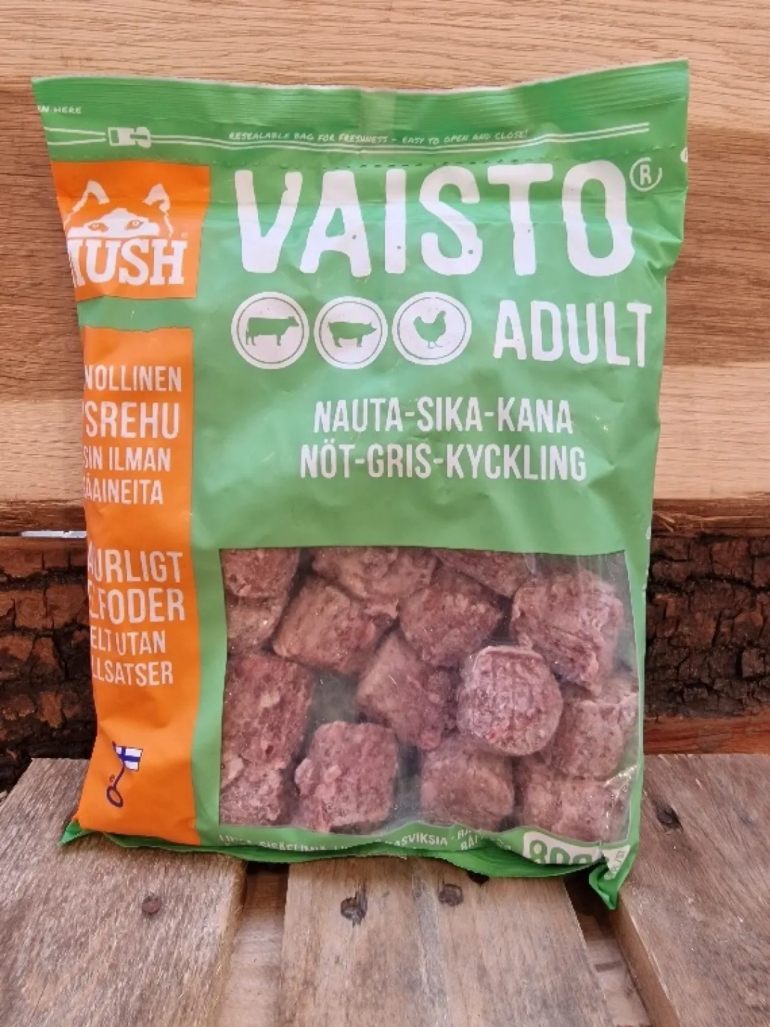 Best Vaisto Grøn Okse Gris Kylling 800 g - Naturligt hundefoder med kød og grønt Hundefoder