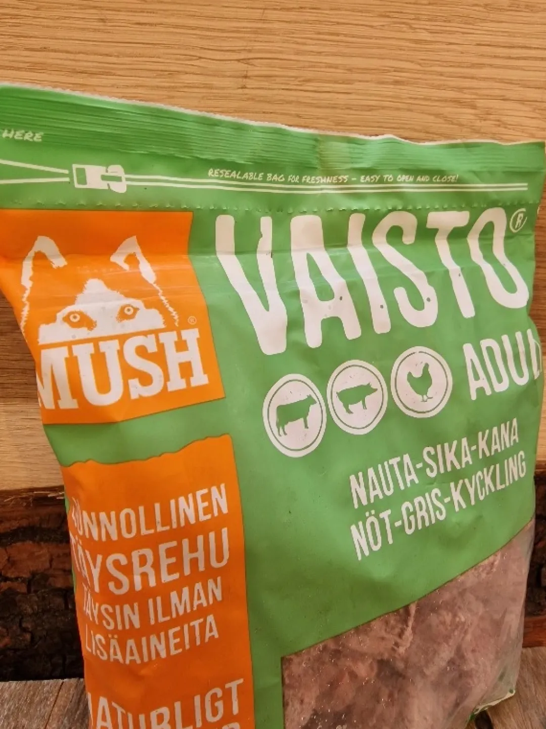 Best Vaisto Grøn Okse Gris Kylling 800 g - Naturligt hundefoder med kød og grønt Hundefoder