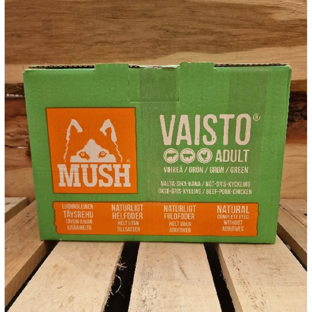 New Vaisto Grøn - Råfoder til hund med okse, gris og kylling 10 kg Hundefoder