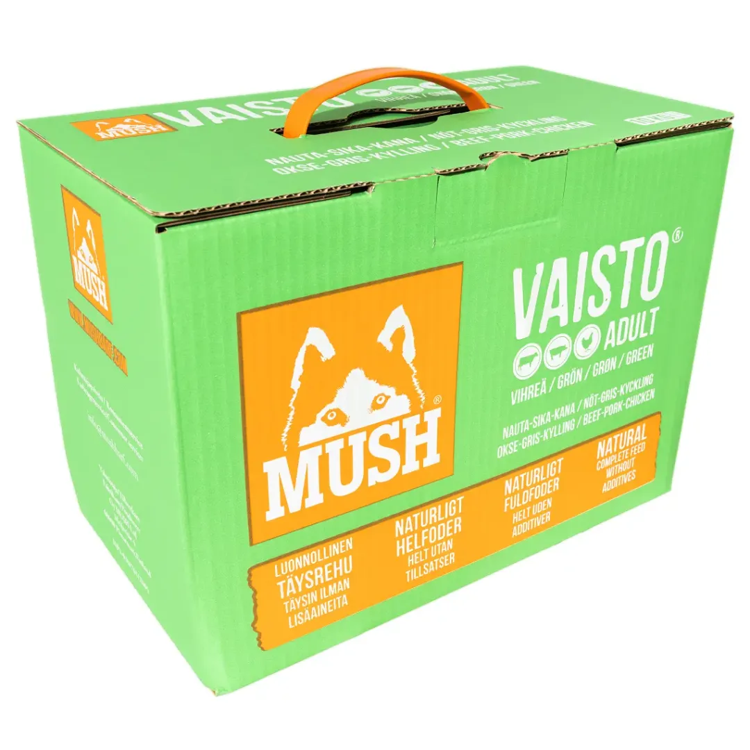 New Vaisto Grøn - Råfoder til hund med okse, gris og kylling 10 kg Hundefoder
