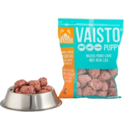 Sale Vaisto Puppy isblå okse rensdyr laks 800 g til hvalpe Hundefoder|Hvalpefoder - Sund Ernæring Til Hvalpe I Vækst