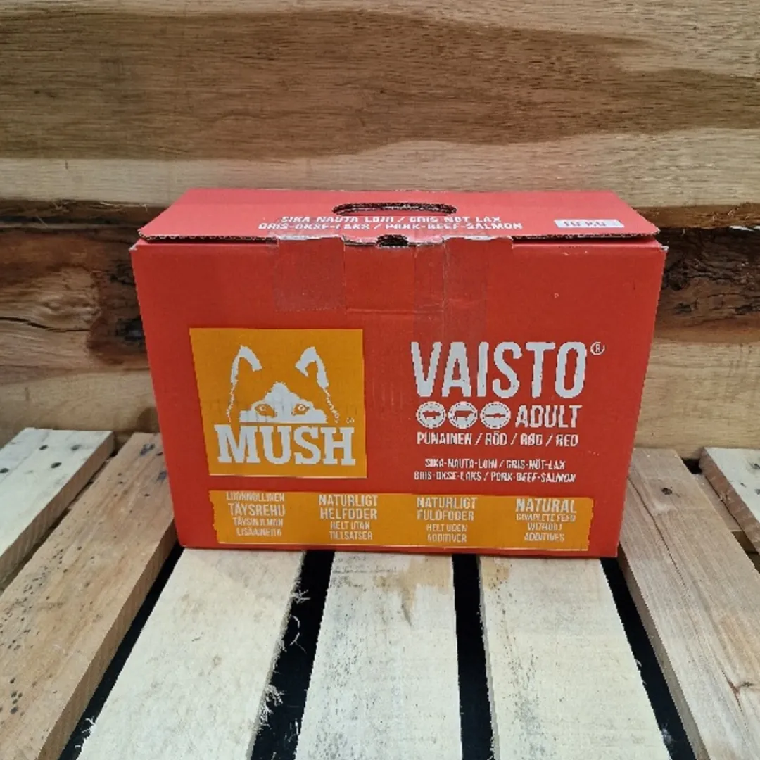 Sale Vaisto Rød Gris Okse Laks XL 10 kg - Naturligt BARF-foder til hunde Hundefoder