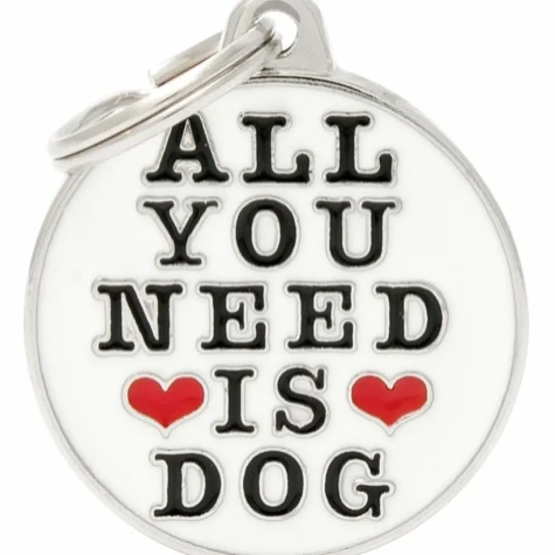 Best All You Need Is Dog Hundetegn Til Hvalpe - Sikkerhed Og Tryghed Hvis Hvalpen Løber Væk|Hundetegn Og Smykker Med Stil Og Sikkerhed