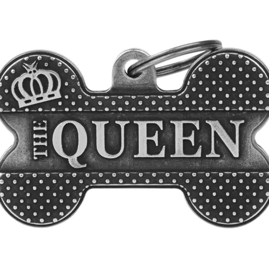 Best Ben Bronx The Queen XL Sølv Hundetegn Til Hvalpe - Sikkerhed Og Tryghed Hvis Hvalpen Løber Væk|Hundetegn Og Smykker Med Stil Og Sikkerhed