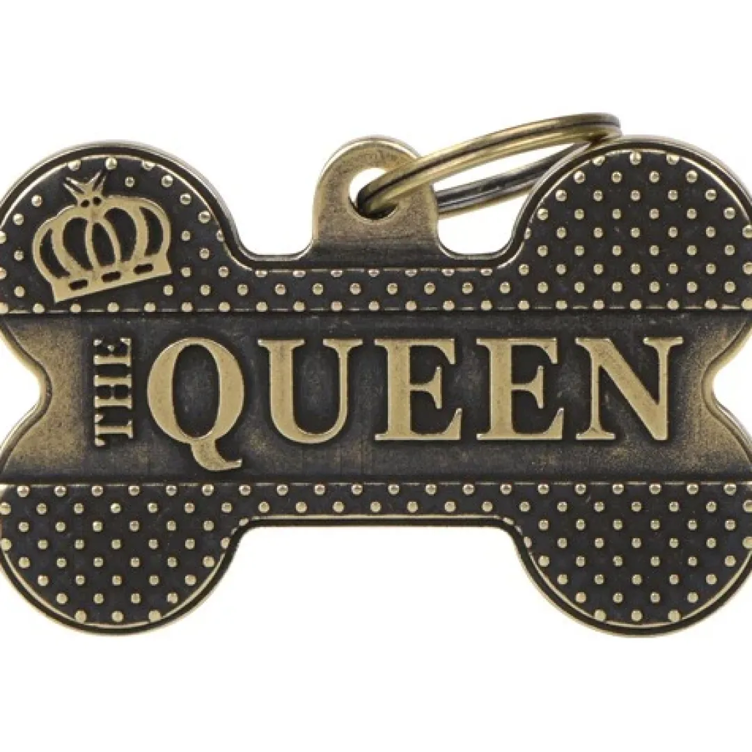 Outlet Ben Bronx The Queen XL Guld Hundetegn Til Hvalpe - Sikkerhed Og Tryghed Hvis Hvalpen Løber Væk|Hundetegn Og Smykker Med Stil Og Sikkerhed