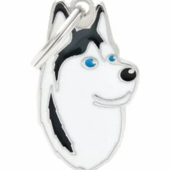 Outlet Friends Siberian Husky Sort Hundetegn Til Hvalpe - Sikkerhed Og Tryghed Hvis Hvalpen Løber Væk|Hundetegn Og Smykker Med Stil Og Sikkerhed