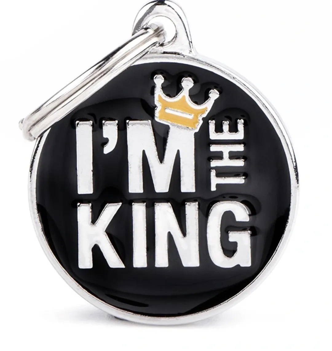 Discount I Am The King Hundetegn Til Hvalpe - Sikkerhed Og Tryghed Hvis Hvalpen Løber Væk|Hundetegn Og Smykker Med Stil Og Sikkerhed