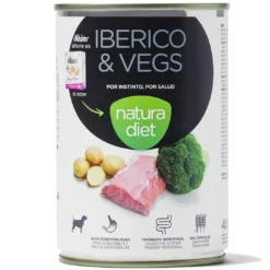 Outlet Natura Diet Adult Hund Iberico Vådfoder 400 g - naturligt hundefoder Hundefoder