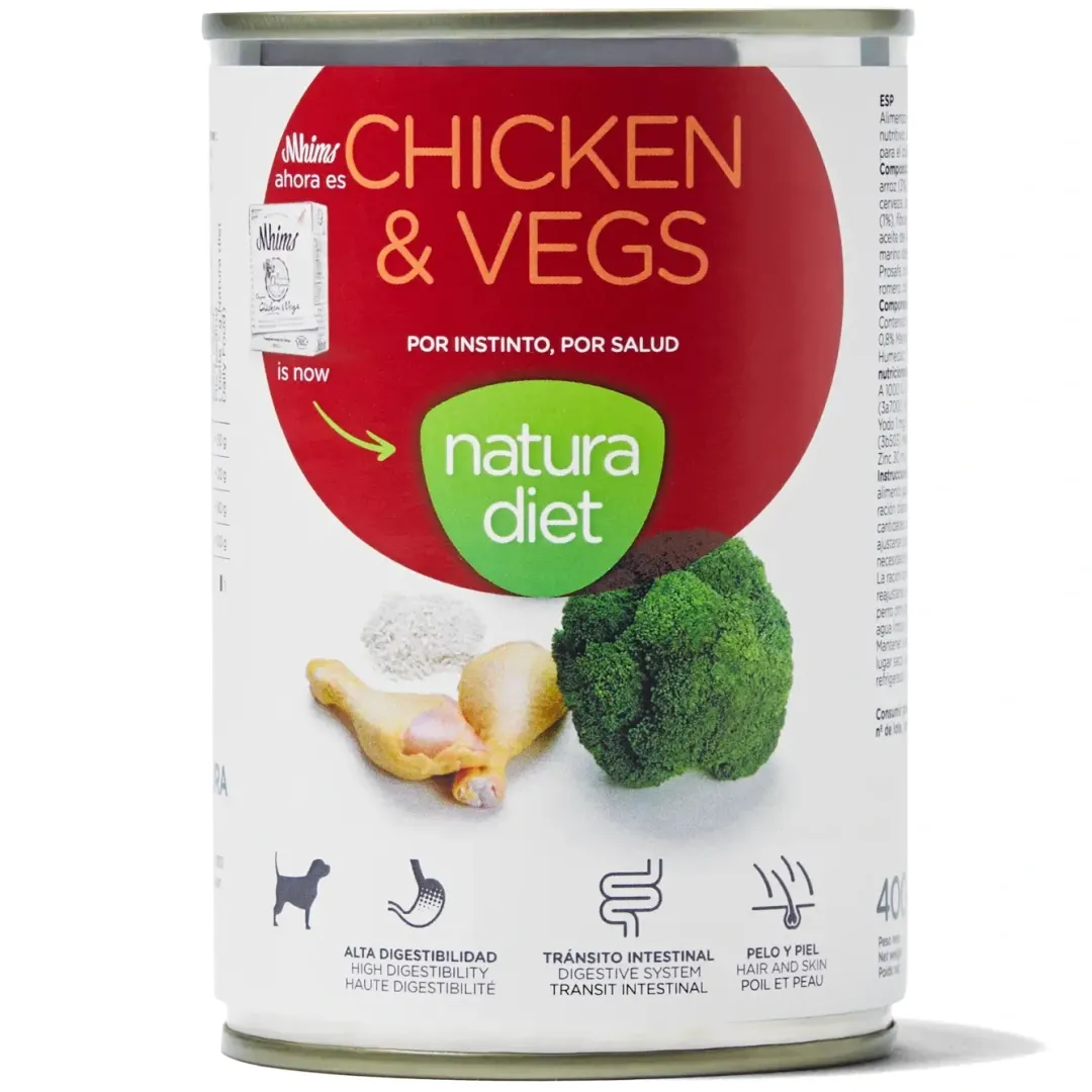 Best Natura Diet Adult Hund Kylling Vådfoder 400 g - naturligt hundefoder Hundefoder