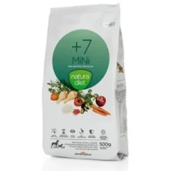 Hot Natura Diet Hundefoder Senior +7 Mini 500 g - tørfoder til små ældre hunde Hundefoder|Tørfoder Til Hunde I Alle Størrelser Og Aldre