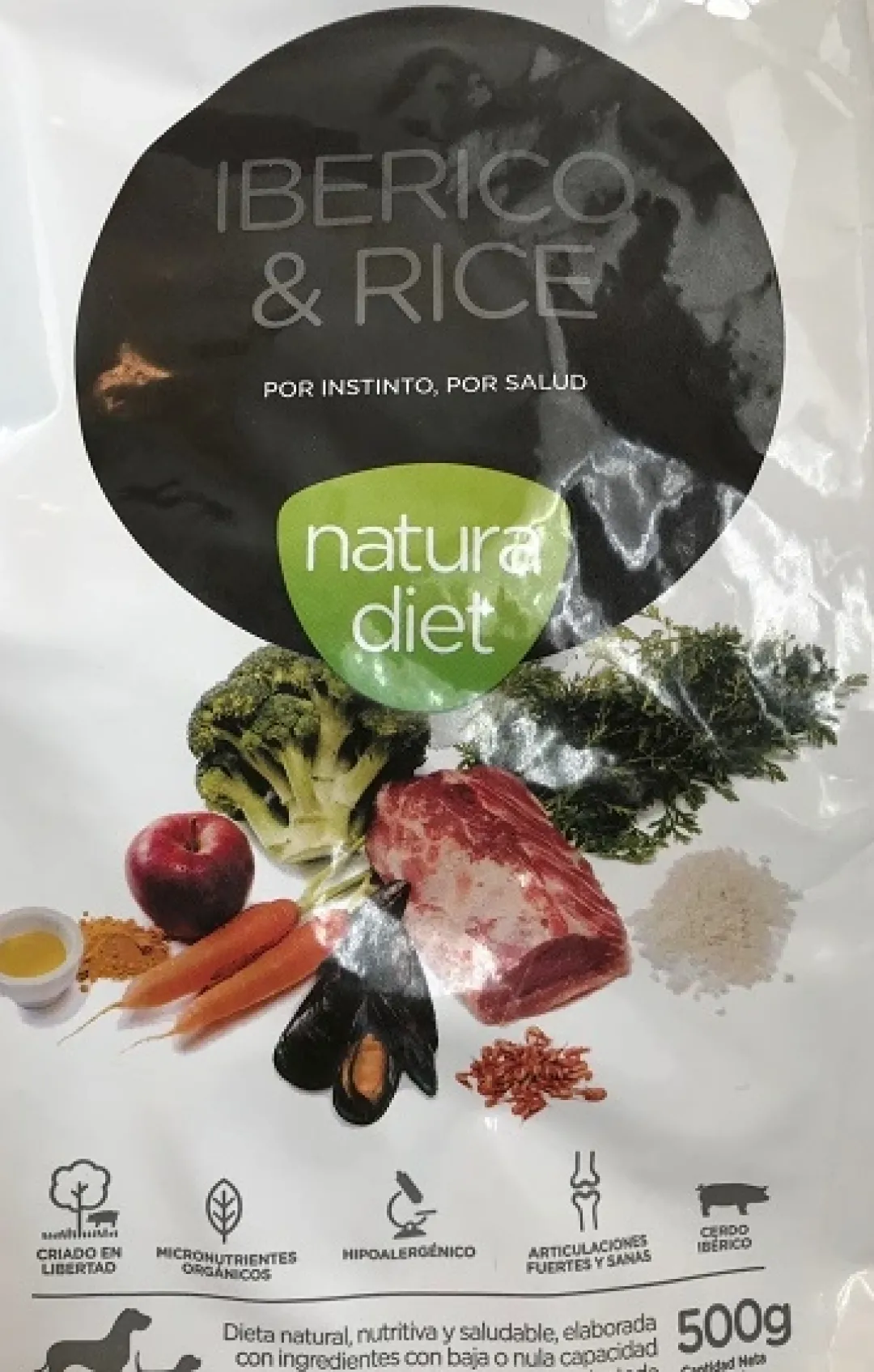Sale Natura Diet Iberico og Ris Hundefoder 500 g - Naturligt og allergivenligt Hundefoder|Tørfoder Til Hunde I Alle Størrelser Og Aldre