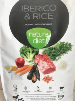 Clearance Natura Diet Iberico og Ris Hundefoder 3 kg - Naturlig ernæring Hundefoder|Tørfoder Til Hunde I Alle Størrelser Og Aldre