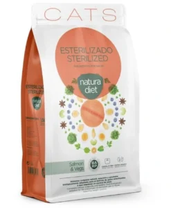 Outlet Natura Diet Kattefoder Adult Sterilised Laks 1,5 kg - til steriliserede katte Kattefoder & Snacks