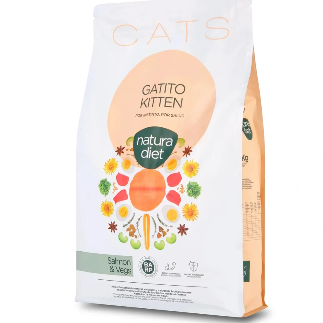 Discount Natura Diet Kattefoder Killing Laks 3 kg - tørfoder til killinger Killingefoder - Sundt Kattefoder Til Killinger I Alle Racer|Kattefoder & Snacks