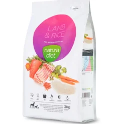 Best Natura Diet Lam og Ris Hundefoder 3 kg - Sundt og nærende til små og mellemstore hunde Hundefoder|Tørfoder Til Hunde I Alle Størrelser Og Aldre