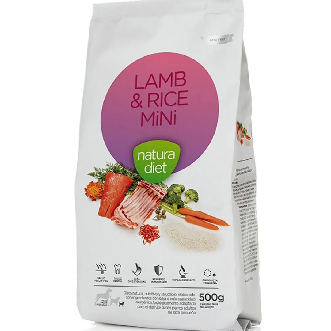 Sale Natura Diet Lam og Ris Mini Hundefoder 500 g - Sundt og naturligt foder til små hunde Hundefoder|Tørfoder Til Hunde I Alle Størrelser Og Aldre