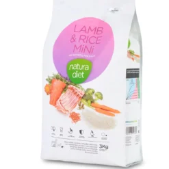 Clearance Natura Diet Lam og Ris Mini Hundefoder 3 kg - Sundt foder til små hunde Hundefoder|Tørfoder Til Hunde I Alle Størrelser Og Aldre