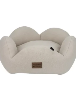 Discount Flora hundeseng Small 57 x 57 cm Beige Hundesenge Og Kurve Til Hunde - Bløde Og Komfortable