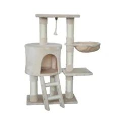 Outlet Kradsetræ Milo Beige 96 cm Kradsetræer Og Klatremøbler Til Kat|Kradsetræ Til Killinger - Leg Træning Og Klopleje I Et