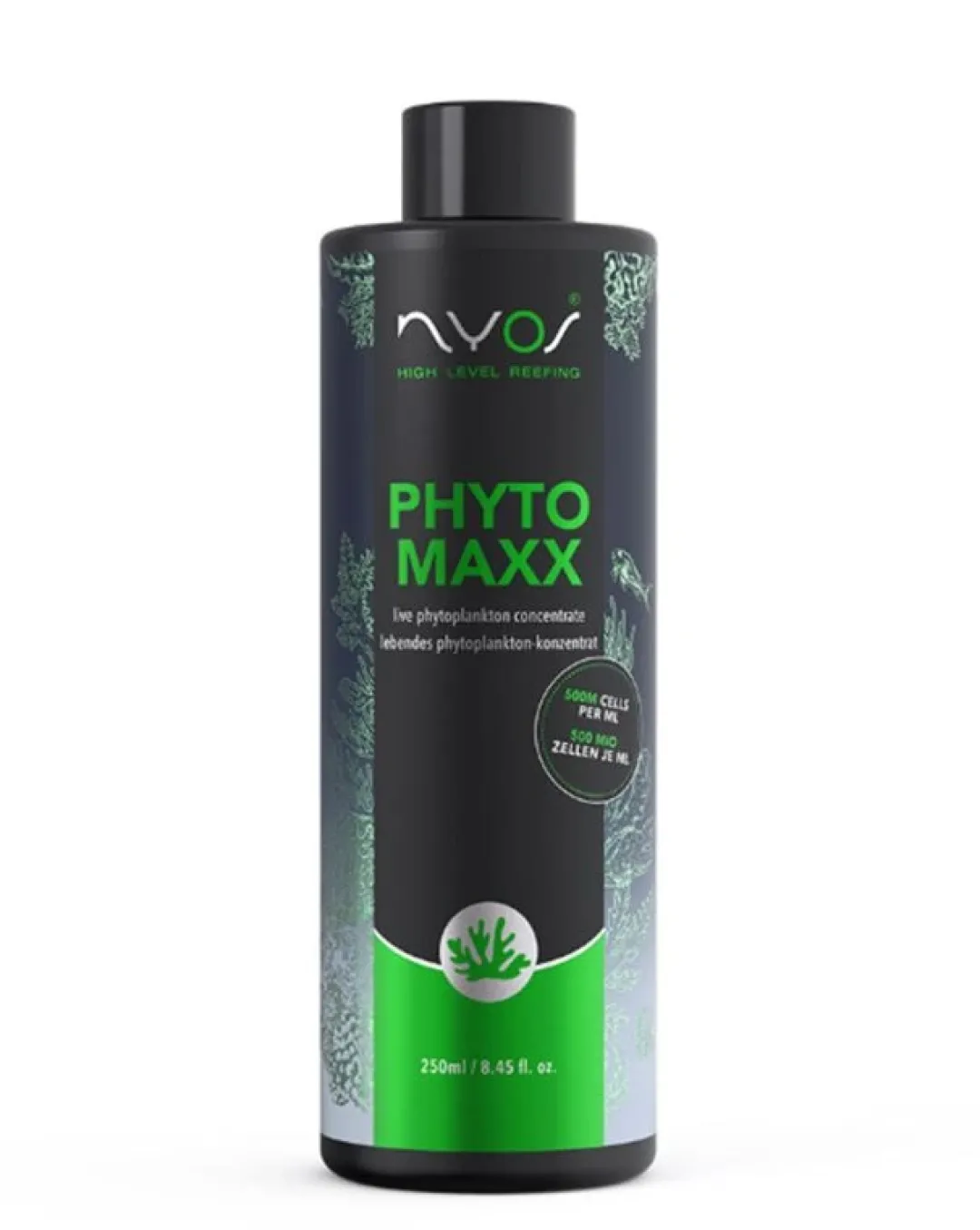 New Nyos Phytomaxx Live Phytoplankton koncentrat 250 ml Fiskefoder Til Saltvandsfisk