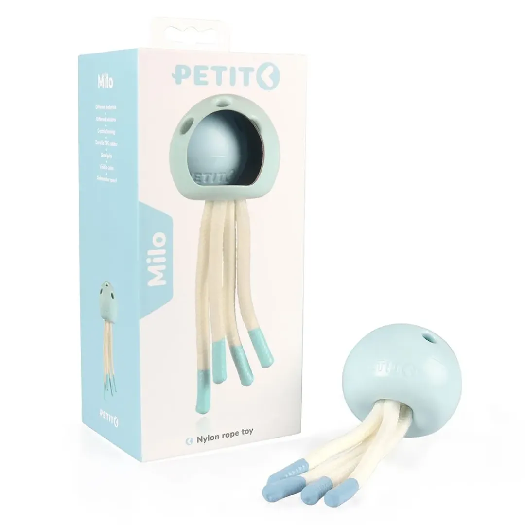 Clearance Hvalpelegetøj MILO Blue 18x7x7 cm - bamse til små hvalpe Hundelegetøj Til Alle Hunde Leg Og Aktivering Året Rundt|Legetøj Til Hvalpe - Sjov Leg, Aktivering Og Tryghed Fra Første Dag