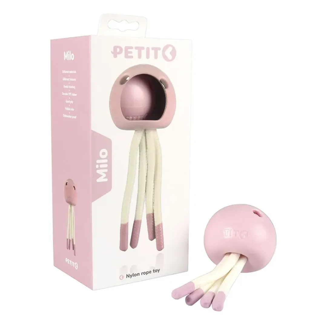 Clearance Hvalpelegetøj MILO Pink 18x7x7 cm - bamse til små hvalpe Hundelegetøj Til Alle Hunde Leg Og Aktivering Året Rundt|Legetøj Til Hvalpe - Sjov Leg, Aktivering Og Tryghed Fra Første Dag