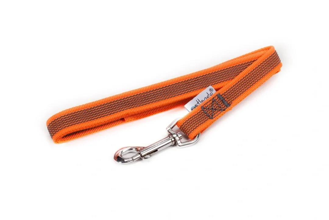 Sale Sporeline 1,3m i orange Hundesnor I Mange Varianter Og Materialer|Hundesnor Til Hvalpe