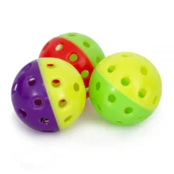 Outlet Plastic bold med bjælde Mix farve 4 cm Kattelegetøj
