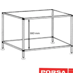 Clearance Porsa sort akvariebord 39 liter Akvarieborde Og Akvariereoler