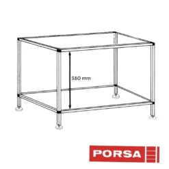 Best Porsa sort akvariebord 106 liter Akvarieborde Og Akvariereoler