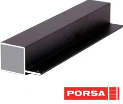 Sale sort aluprofil firkantet med flig 25 cm. Akvarieborde Og Akvariereoler