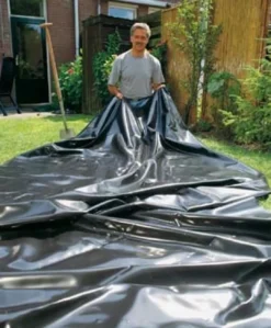 Best PVC folie Rulle 0,5 mm 25x10 meter bred Folie Og Filt Til Havedam