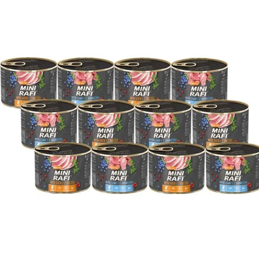 Discount Rafi Mini vådhundefoder andekød 185 g - naturligt fuldfoder til hunde Hundefoder