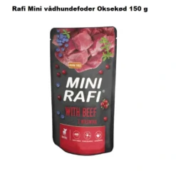Sale Rafi Mini vådhundefoder med oksekød 150 g - fuldfoder til små hunde Hundefoder