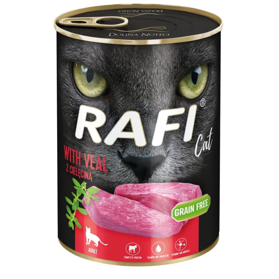 Best RAFI Vådfoder til Katte Paté med Kalv 400 g Kattefoder & Snacks