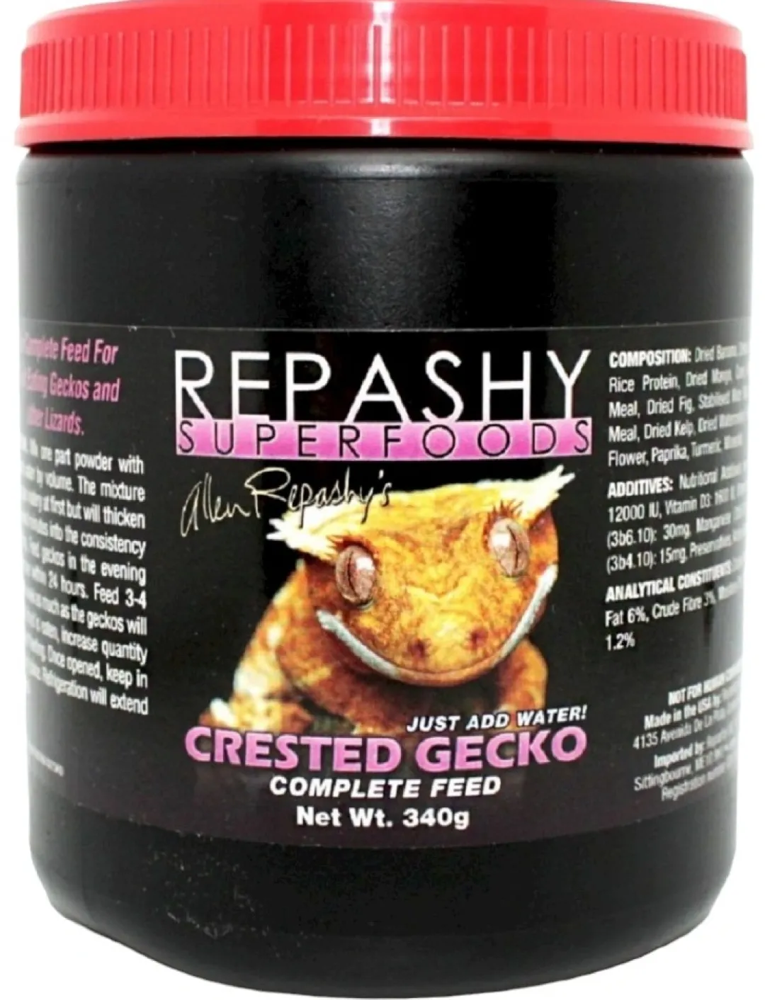 Crested Gecko 340 g Foder & Vitaminer Til Krybdyr