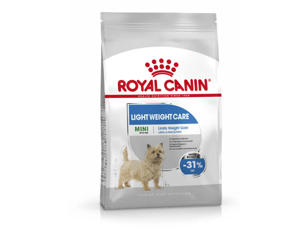 Clearance Royal Canin Light Weight Care Mini 8 kg - foder til små hunde med tendens til overvægt Hundefoder|Tørfoder Til Hunde I Alle Størrelser Og Aldre