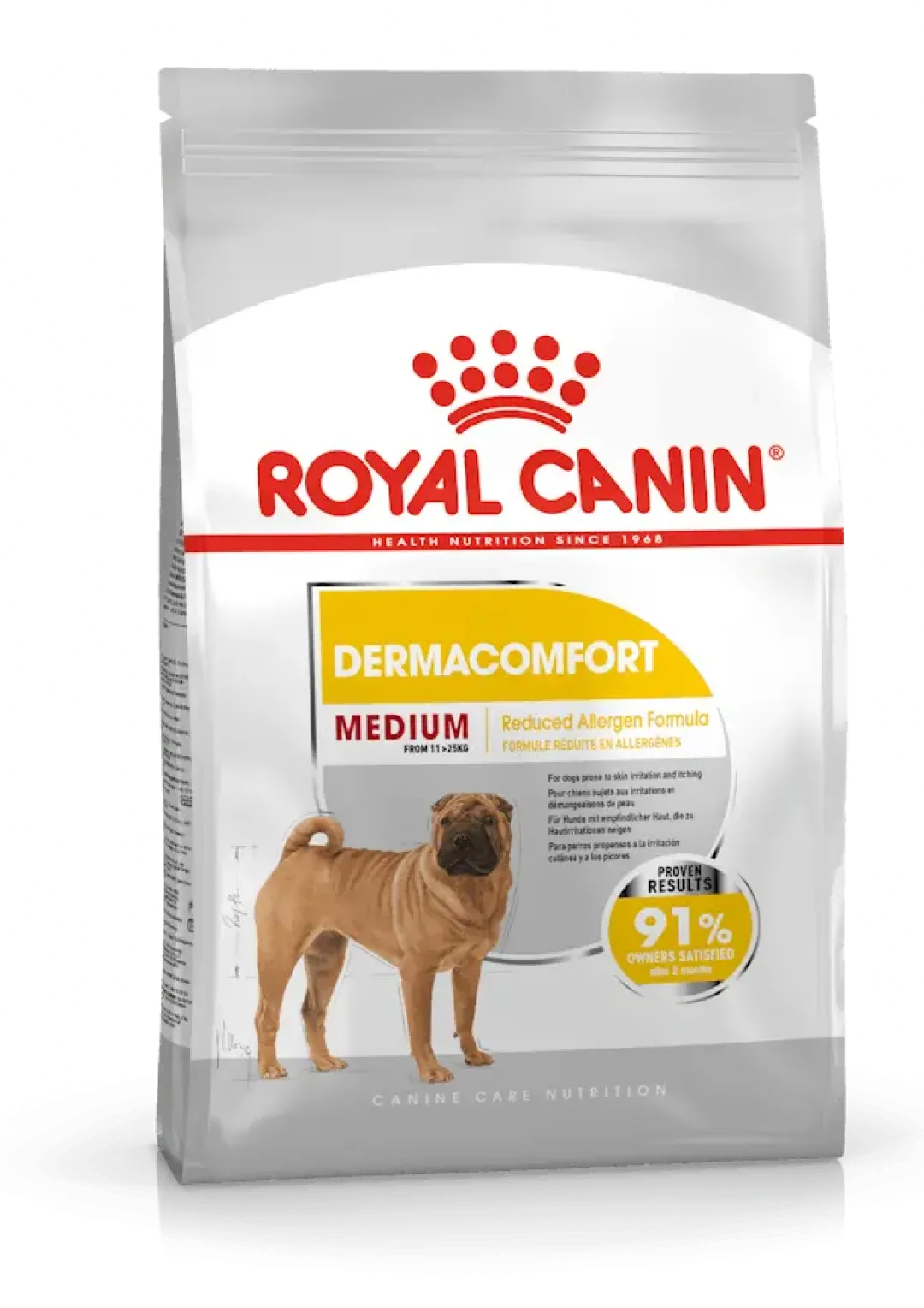 Clearance Royal Canin Medium Dermacomfort 3 kg - hundefoder til sart hud Hundefoder|Tørfoder Til Hunde I Alle Størrelser Og Aldre