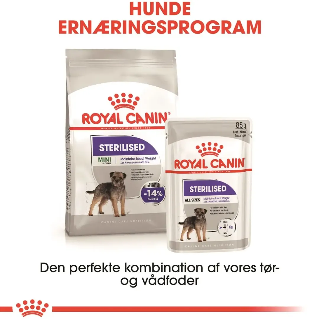 Clearance Royal Canin Mini Sterilised Adult 8 kg - hundefoder til steriliserede små hunde Hundefoder|Tørfoder Til Hunde I Alle Størrelser Og Aldre