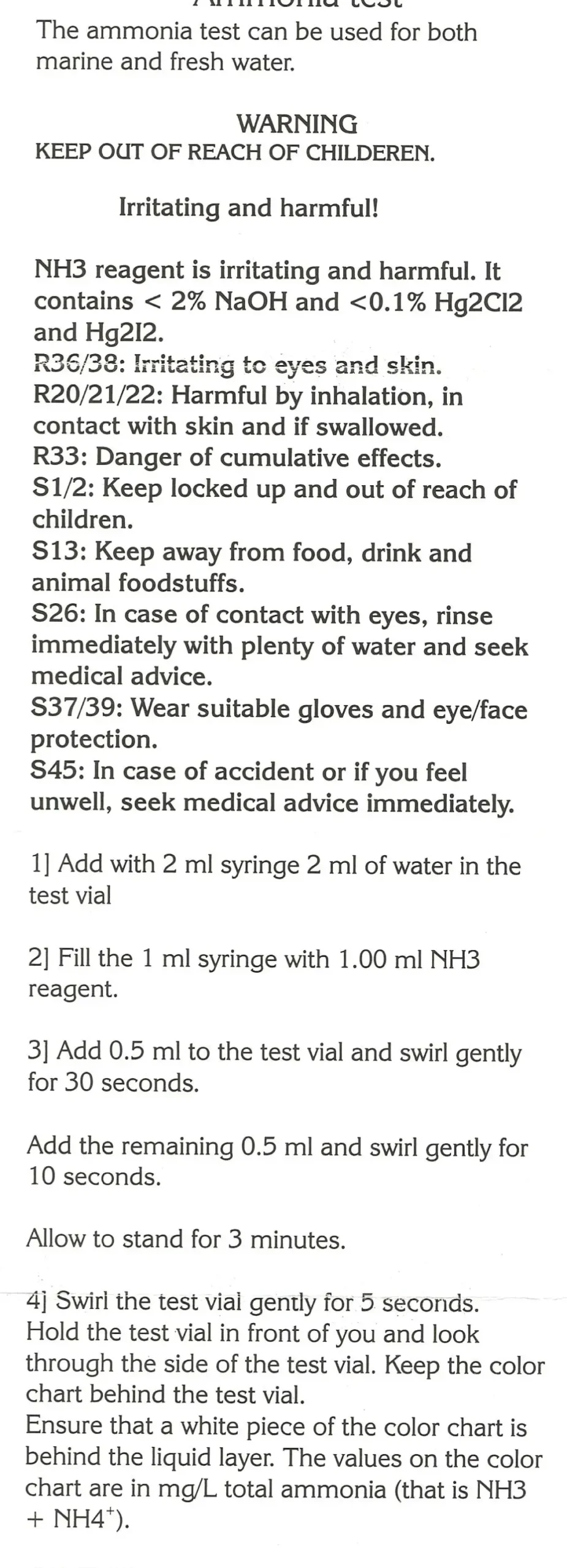 Sale Salifert Ammonium Test NH3 / NH4 Måleudstyr Til Akvarium