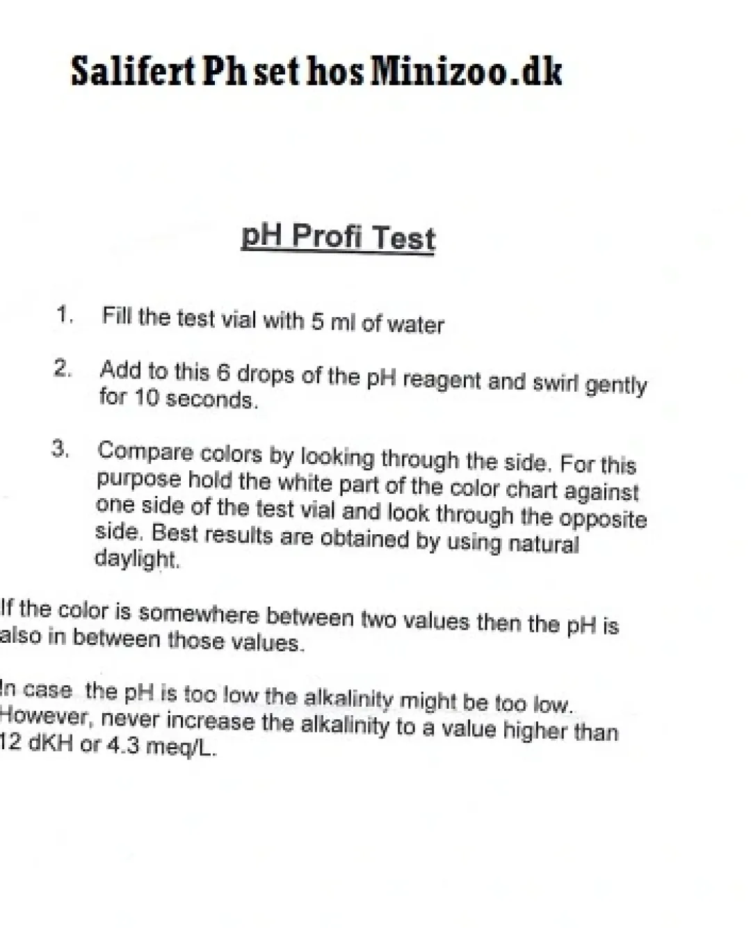 Sale Salifert PH Test kit Måleudstyr Til Akvarium