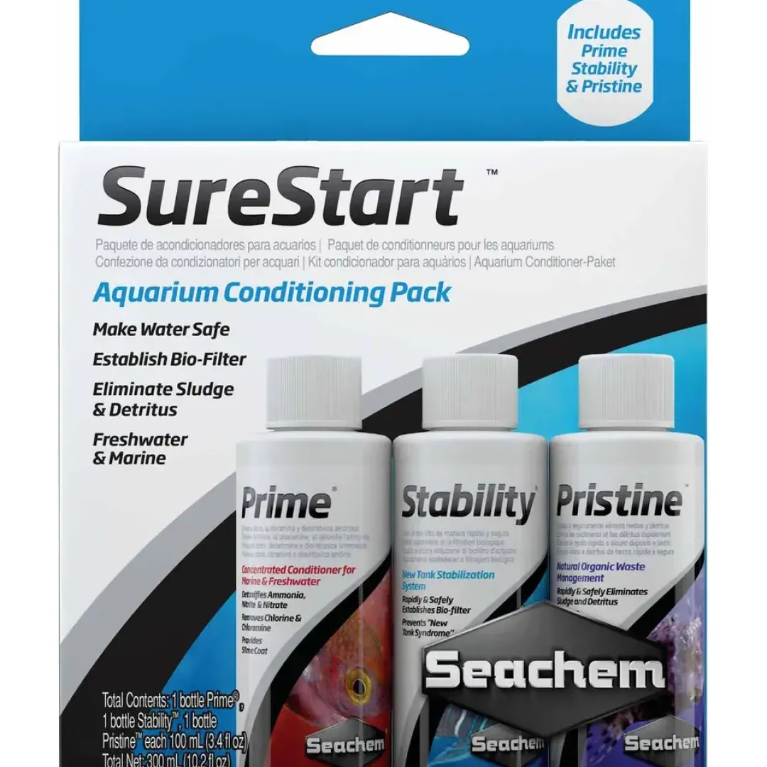 Sure Start (Prime, Stability, Pristine 100ml) Vandbehandlingsprodukter Til Ferskvandsakvarier