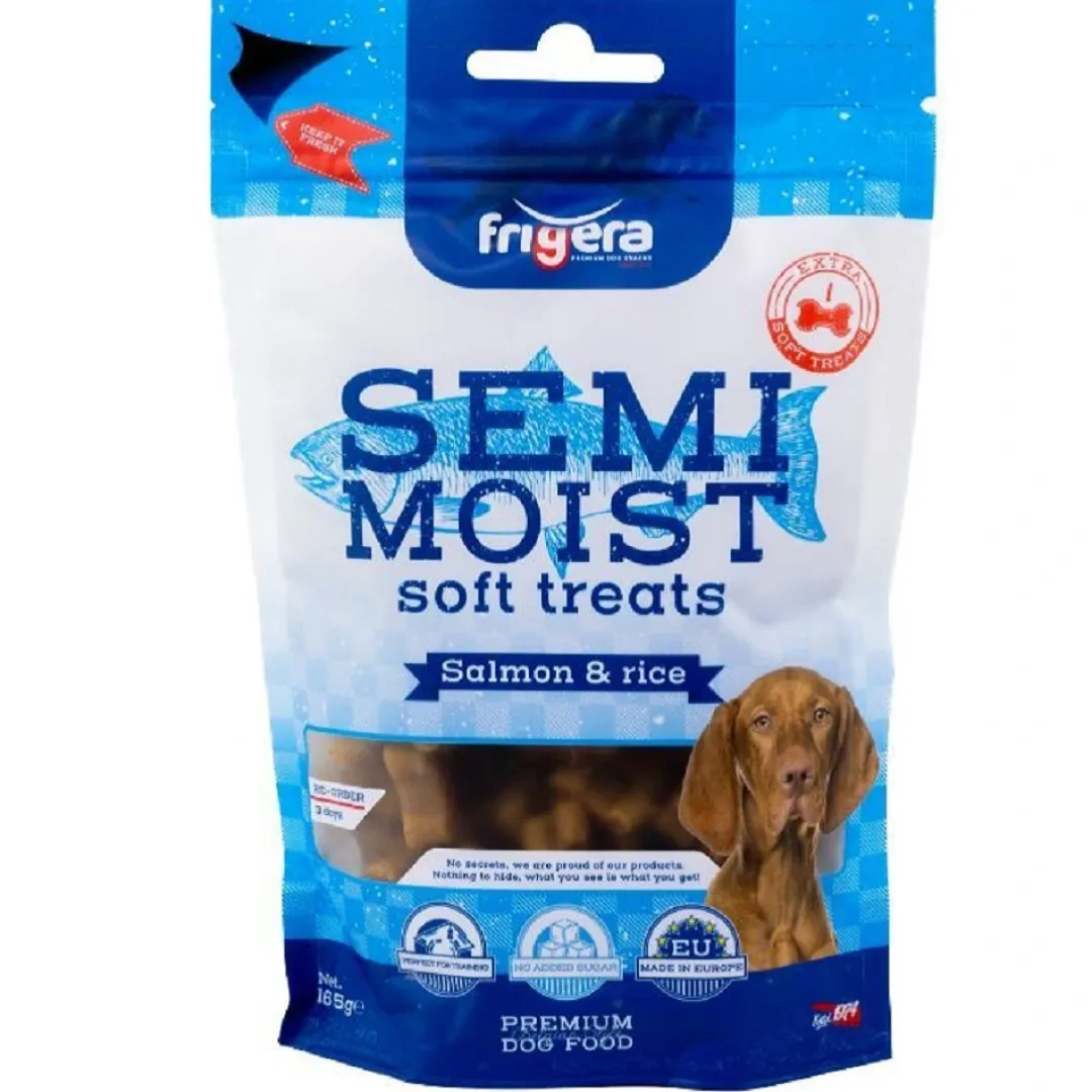 Outlet Semi-Moist Soft Laks med ris 165 g - bløde hundesnacks Hundeguf Og Tyggeben Til Hunde