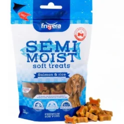 Outlet Semi-Moist Soft Laks med ris 165 g - bløde hundesnacks Hundeguf Og Tyggeben Til Hunde
