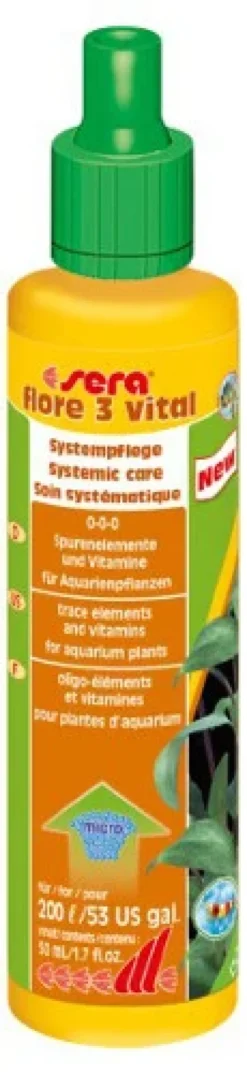 Flore 3 Vital 50 ml Vandbehandlingsprodukter Til Ferskvandsakvarier