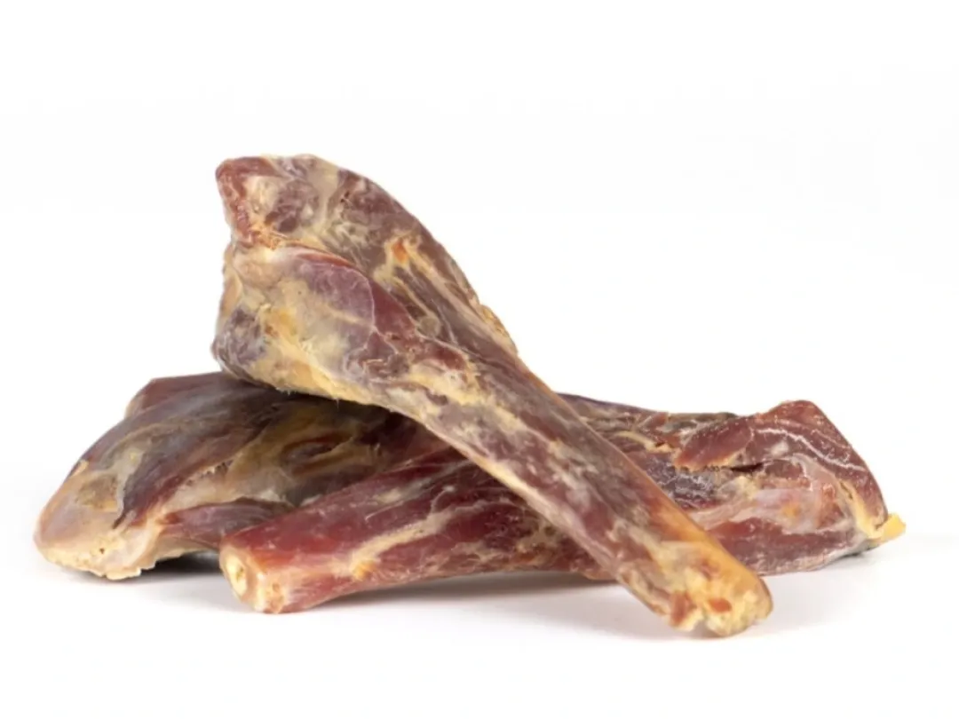 Hot Serrano Skinkeben Mini 3 stk 80 g - Naturlige hundesnacks Snacks Til Hvalpe - Lækre Godbidder Til Træning Og Forkælelse|Hundeguf Og Tyggeben Til Hunde