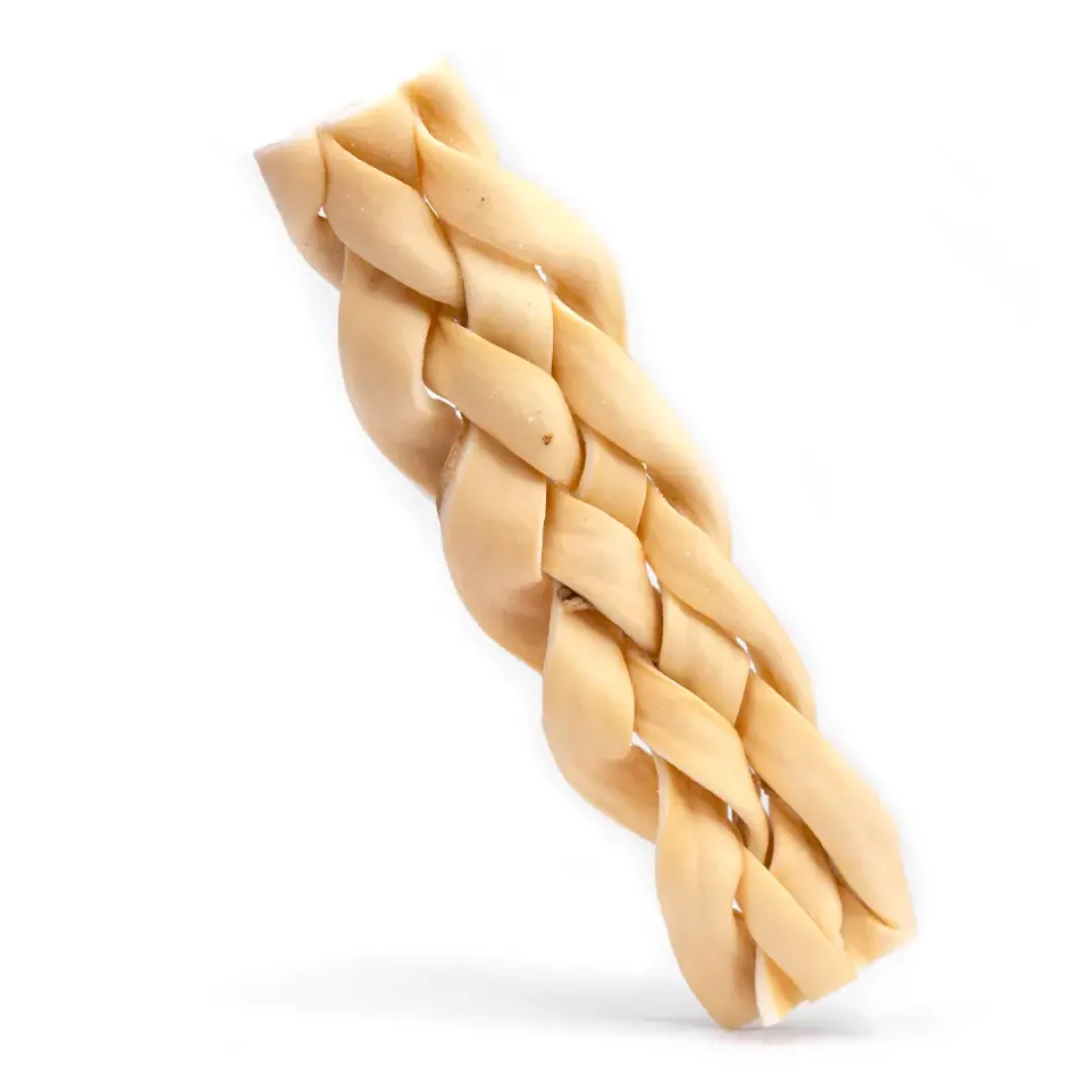 Online Snackit Gigant Flettet Oksehud 25 cm - Ekstra robust tyggeben Snacks Til Hvalpe - Lækre Godbidder Til Træning Og Forkælelse|Hundeguf Og Tyggeben Til Hunde