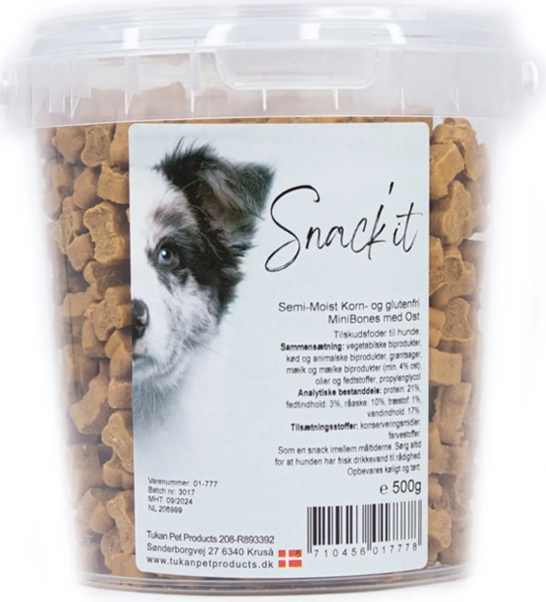 Best Snackit Semi-Moist Mini Bones med Ost 500 g - bløde hundesnacks Hundeguf Og Tyggeben Til Hunde